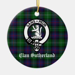Clan Sutherland Crest & Tartan  Keramisch Ornament