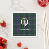Clan Sutherland Crest & Tartan Kitchen Towel Servet (Insitu)