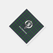 Clan Sutherland Crest & Tartan Kitchen Towel Servet (Hoek)