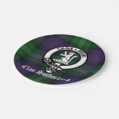 Clan Sutherland Crest & Tartan Paper Bord (Gekanteld)