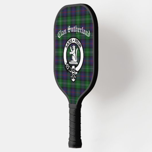 Clan Sutherland Crest & Tartan Pickleball Paddle (Links)