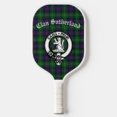 Clan Sutherland Crest & Tartan Pickleball Paddle (Voorkant)