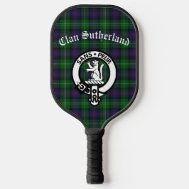 Clan Sutherland Crest & Tartan Pickleball Paddle