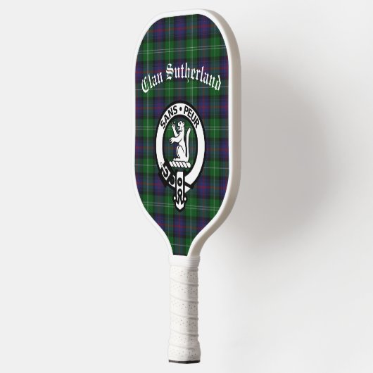 Clan Sutherland Crest & Tartan Pickleball Paddle (Links)