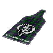 Clan Sutherland Crest & Tartan Snijplank (Hoek)