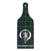 Clan Sutherland Crest & Tartan Snijplank (Voorkant)