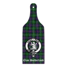 Clan Sutherland Crest & Tartan Snijplank