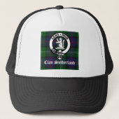 Clan Sutherland Crest & Tartan Trucker Pet (Voorkant)