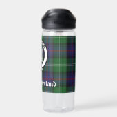 Clan Sutherland Crest & Tartan Waterfles (Achterkant)