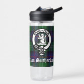 Clan Sutherland Crest & Tartan Waterfles (Links)