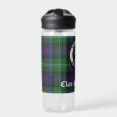 Clan Sutherland Crest & Tartan Waterfles (Voorkant)