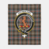 Clan Sutherland II Weathered Tartan Pset Fleece Deken (Voorkant)