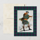 Clan Sutherland  Illustratie Tartan Lijst Briefkaart (Voorkant / Achterkant)