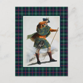 Clan Sutherland Illustratie Tartan Lijst Briefkaart