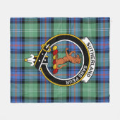Clan Sutherland Oude Ancient II Tartan Plaid Fleece Deken (Voorkant (Horizontaal))