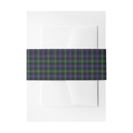 Clan Sutherland Pset Tartan Green Paars Check Uitnodigingen Wikkel (Voorkant Voorbeeld)