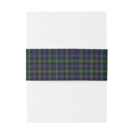 Clan Sutherland Pset Tartan Green Paars Check Uitnodigingen Wikkel (Achterkant Voorbeeld)