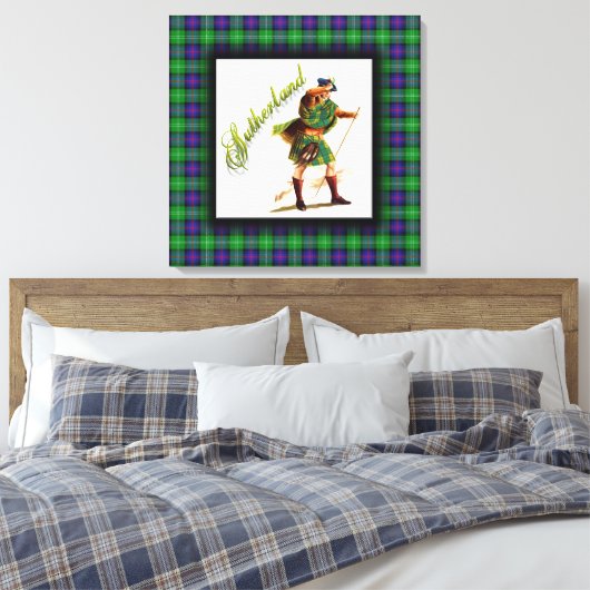 Clan Sutherland Scottish Dream Canvas Afdruk (Insitu (Slaapkamer))