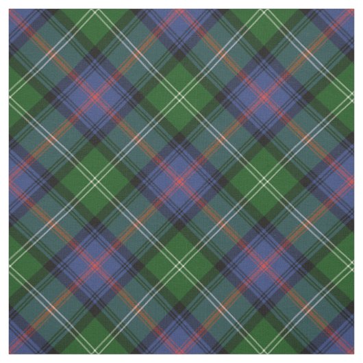 Clan Sutherland Tartan - gemiddeld diagonaal patro Stof (Swatch)