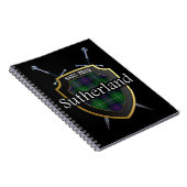 Clan Sutherland Tartan Shield & Swords Notitieboek (Rechterzijde)