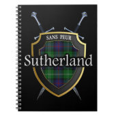 Clan Sutherland Tartan Shield & Swords Notitieboek (Voorkant)
