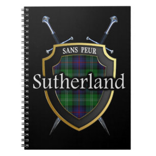 Clan Sutherland Tartan Shield & Swords Notitieboek