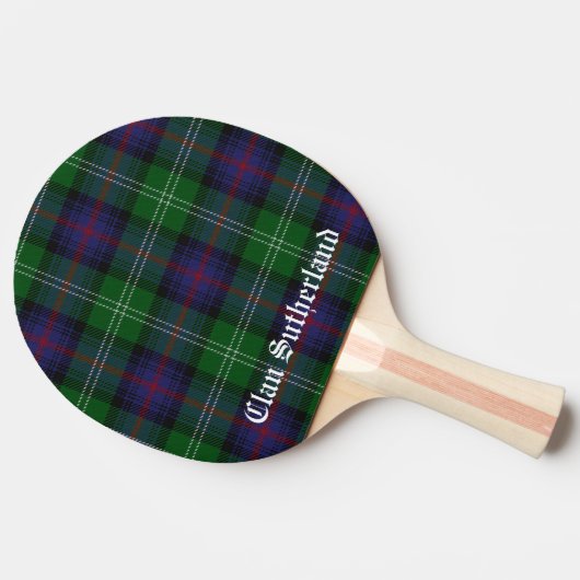 Clan Sutherland Tartan Tafeltennisbatje (Zijkant)