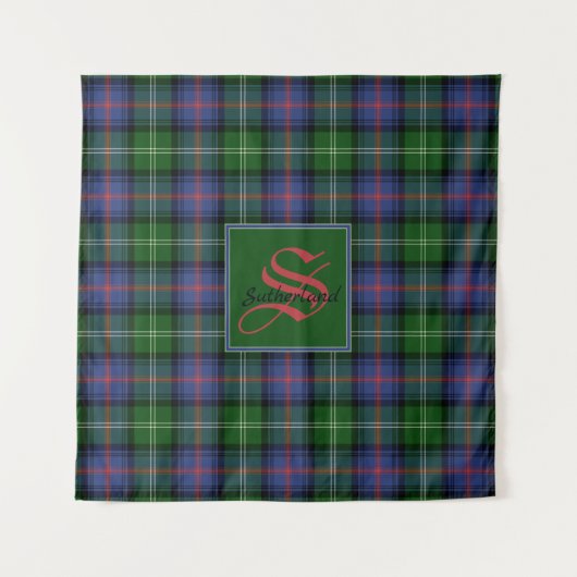 Clan Sutherland Tartan Wandkleed (Voorkant)