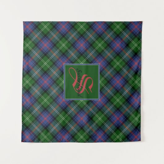 Clan Sutherland Tartan Wandkleed (Voorkant (horizontaal))