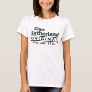 Clan Sutherland Vintage past uw geboortejaar aan T-shirt