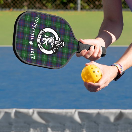 Clan Sutherland Wapen & Tartan   Pickleball Paddle (Insitu)