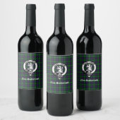 Clan Sutherland Wapen & Tartan Wijn Etiket (Flessen)