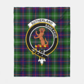 Clan Sutherland Weathered i Tartan Pset Fleece Deken (Voorkant)
