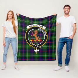 Clan Sutherland Weathered II Tartan Pset Fleece Deken