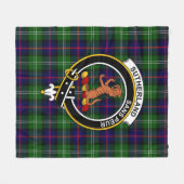 Clan Sutherland Weathered II Tartan Pset Fleece Deken (Voorkant (Horizontaal))