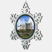 Clan Sutherland's Dunrobin Castle, Scotland, Photo Tin Sneeuwvlok Ornament (Rechts)