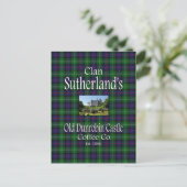 Clan Sutherland's Old Dunrobin Castle Coffee Co. Briefkaart (Staand voorkant)