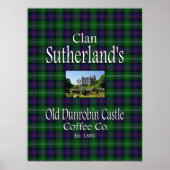 Clan Sutherland's Old Dunrobin Castle Coffee Co. Poster (Voorkant)