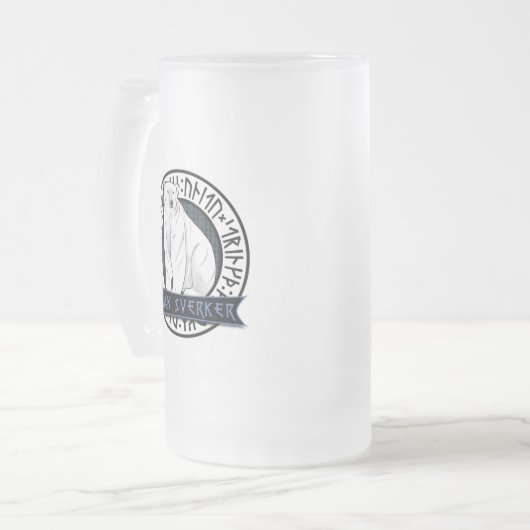 Clan Sverker "Jökull" Frosted Beer Stein Matglas Bierpul (Voorkant links)