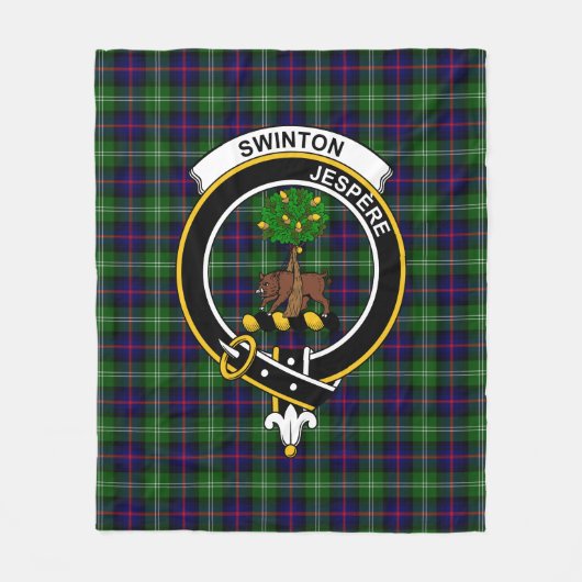 Clan Swinton Tartan Fleece Deken (Voorkant)