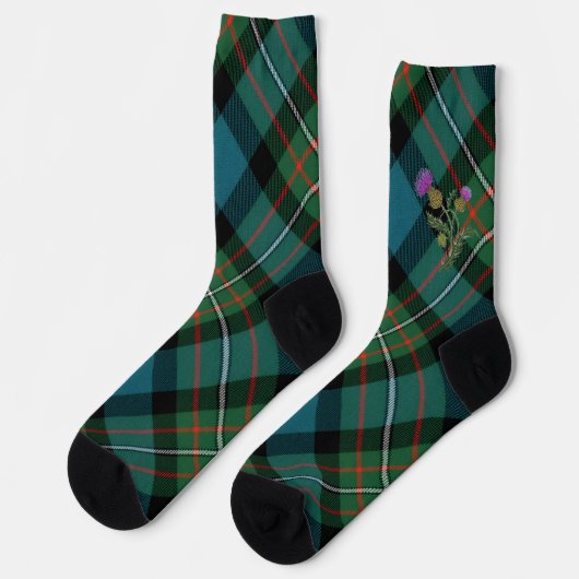 clan tartan sok met distel Crew Socks (Links)