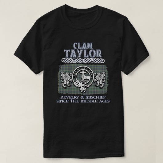 Clan Taylor crest Schotse clans Schotse achternaam T-shirt (Design voorkant)