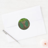 Clan Taylor Tartan en Celtic Tree of Life Ronde Sticker (Envelop)