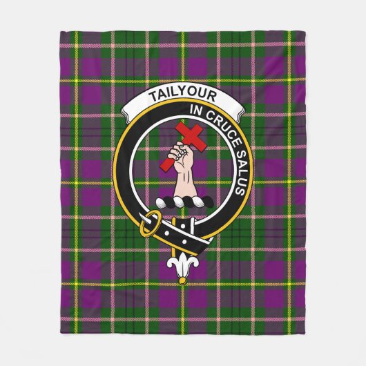 Clan Taylor Tartan Pset Fleece Deken (Voorkant)
