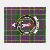 Clan Taylor Tartan Pset Fleece Deken (Voorkant (Horizontaal))