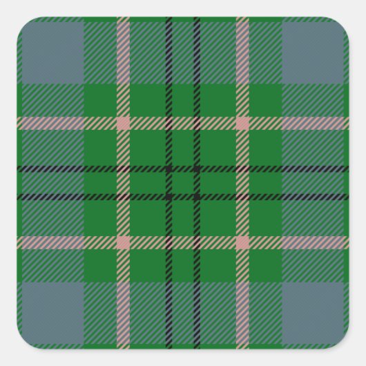 Clan Taylor Tartan Vierkante Sticker (Voorkant)
