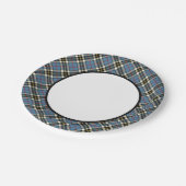Clan Thompson Blauwe Jurk Tartan Border Papieren Bordje (Gekanteld)