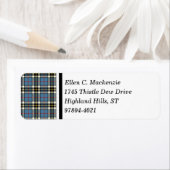 Clan Thompson Blauwe Jurk Tartan Etiket (Insitu)