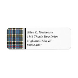 Clan Thompson Blauwe Jurk Tartan Etiket