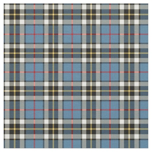 Clan Thompson Blauwe Jurk Tartan Stof (Close Up)